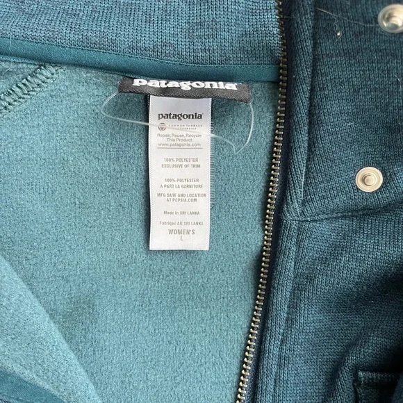 Patagonia Women's Better Jacket Full Zip Snap Button Pockets Tidal Teal - Picture 11 of 11